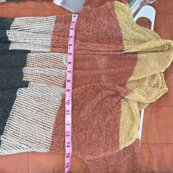 Maurices Womens Colorblock Open Stitch Duser Cardigan Small - Picture 7 of 10